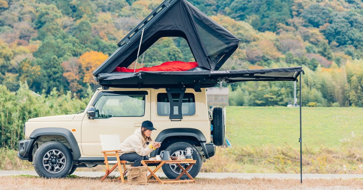 伊勢志摩 車上泊で絶景をひとり占め！！ジムニーシエラ♪ ルーフトップテント 載ってます｜三重県伊勢市鹿海町｜キャンピングカーレンタル・カーシェア予約はCarstay